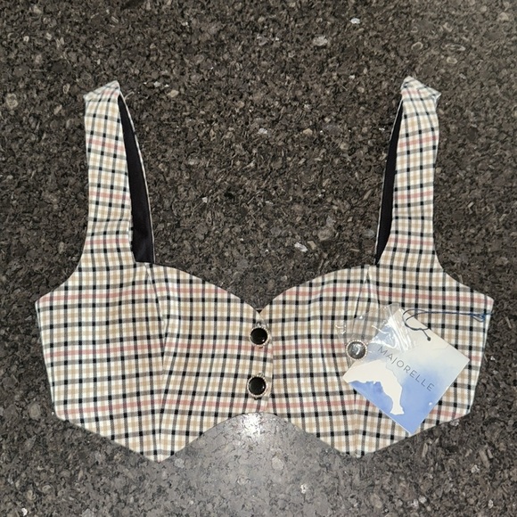 NWT Majorelle Yvonne Crop Top In Multi Gingham - Picture 4 of 7